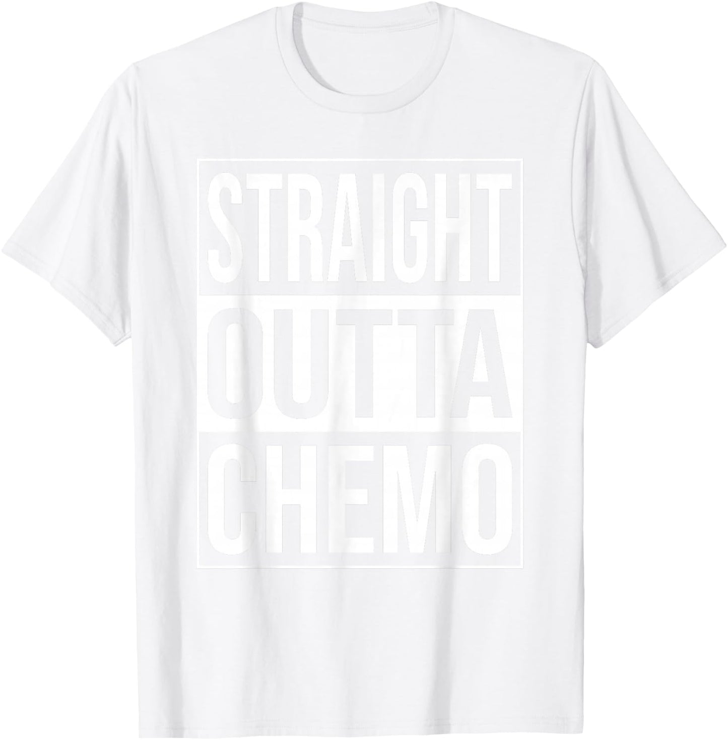 Straight Outta Chemo Chemotherapy Cancer Treatment Pink T-Shirt - T-Shirt | White