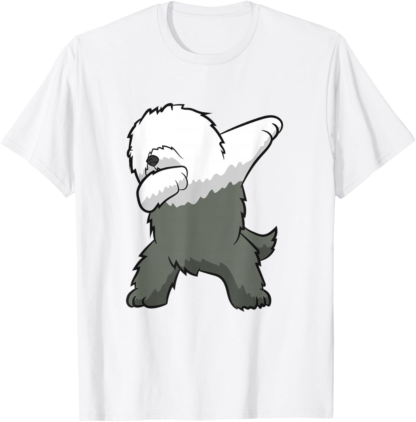 Old English Sheepdog Dog Dancing English Sheepdog T-Shirt - T-Shirt | White