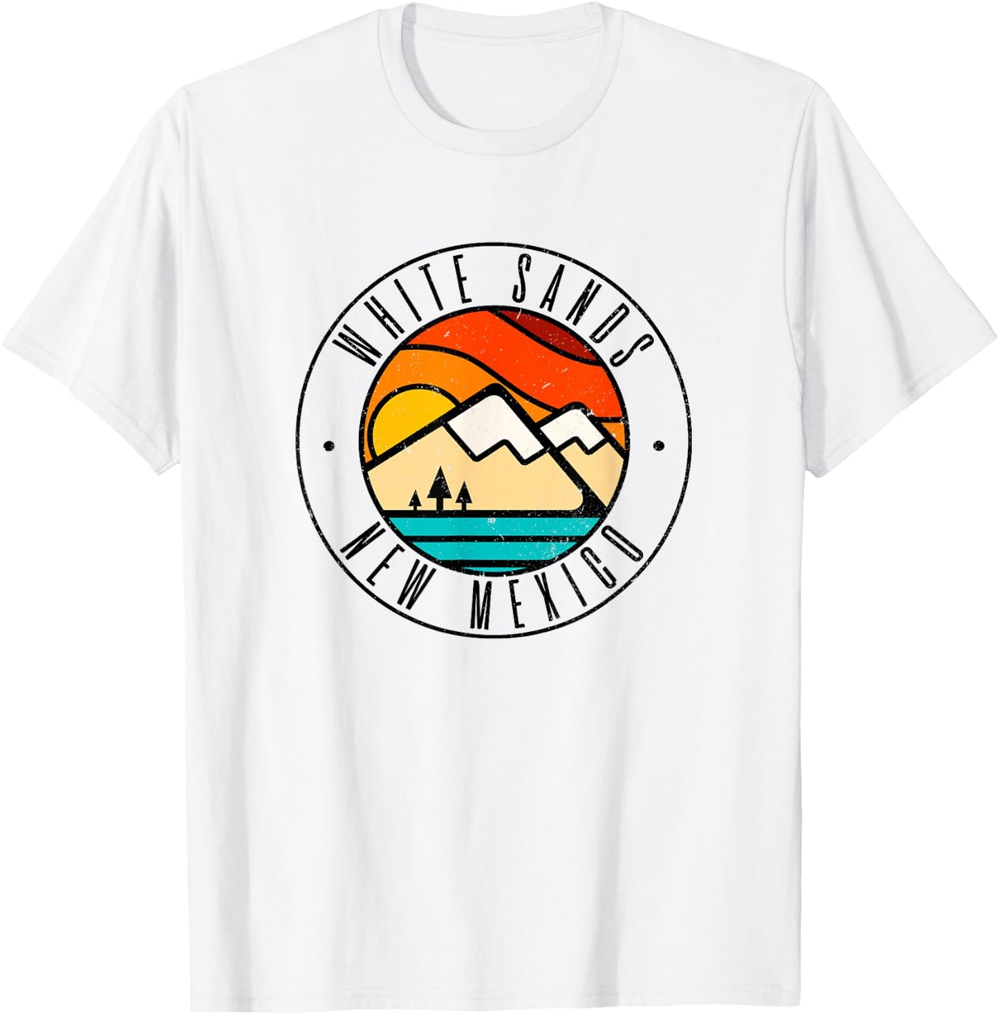 Minimalist Outdoors White Sands New Mexico NM T-Shirt - T-Shirt | White