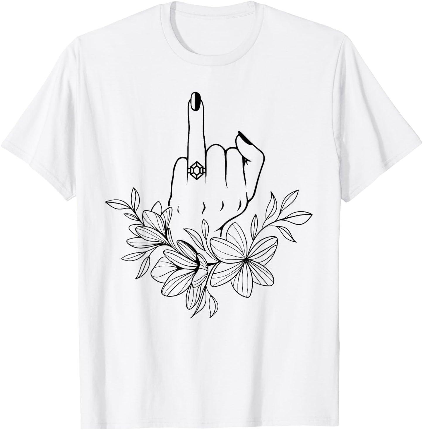 Bride Ring Finger Funny Wedding Bachelorette Party Newlywed T-Shirt - T-Shirt | White