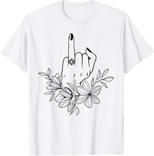 Bride Ring Finger Funny Wedding Bachelorette Party Newlywed T-Shirt - T-Shirt | White