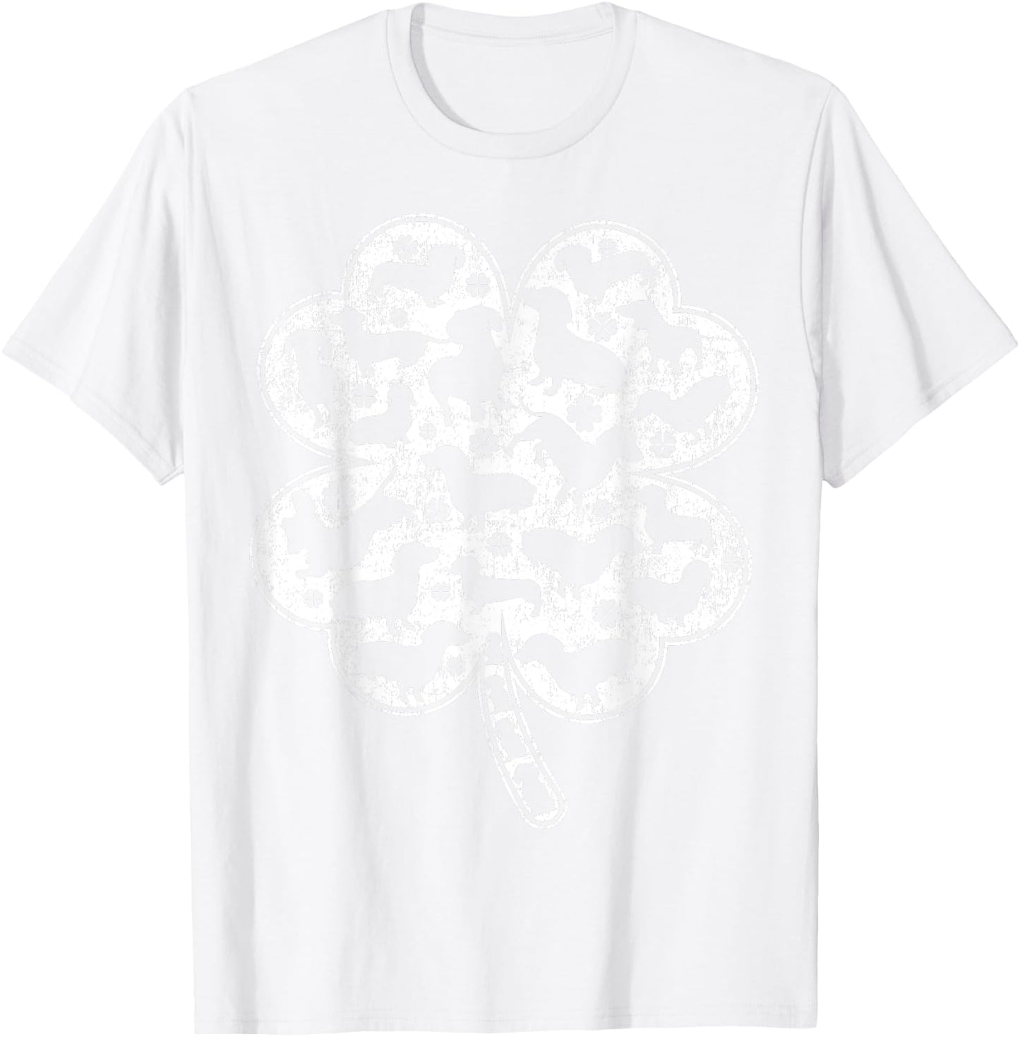 Dachshund Dog Lover Irish Shamrock Dachshund St Patricks Day Men Women Kids T-Shirt - T-Shirt | White