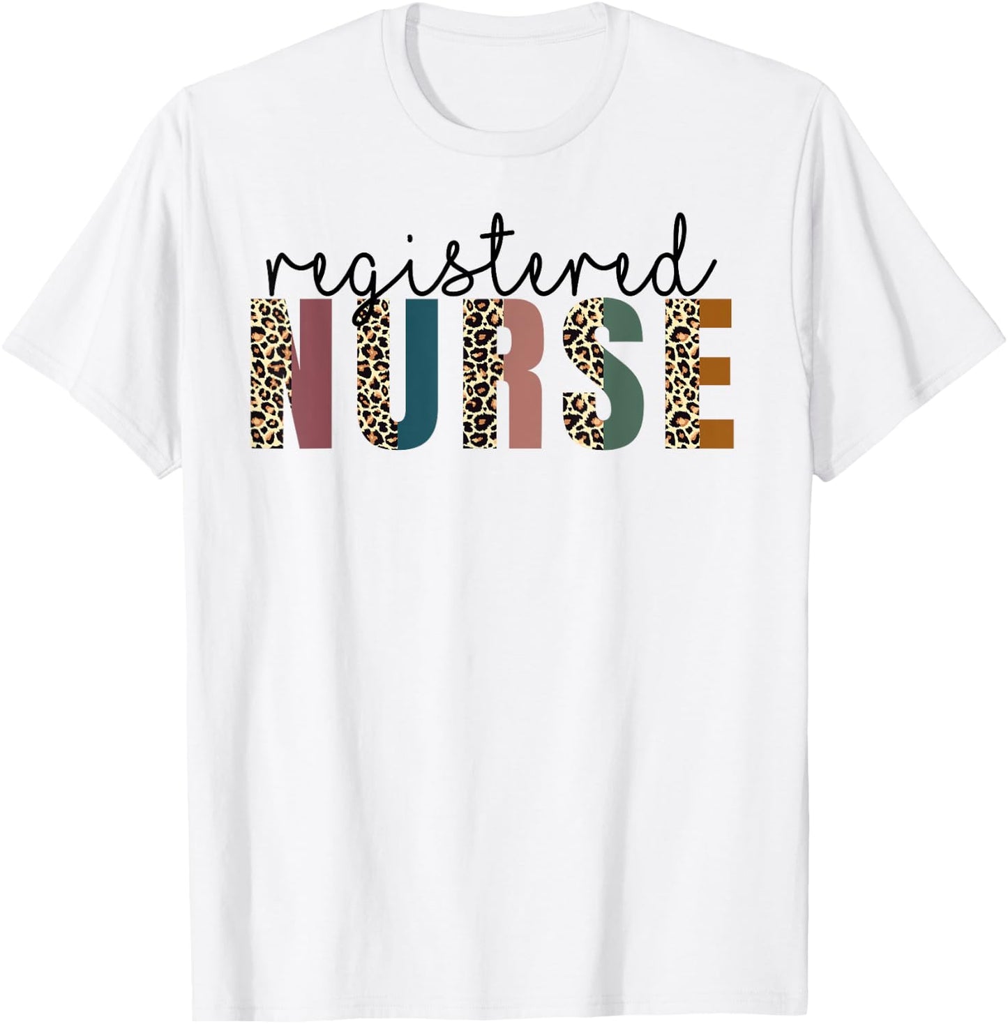 Leopard Nurse RN LPN for Registered Nurse Nurse's Day T-Shirt - T-Shirt | White