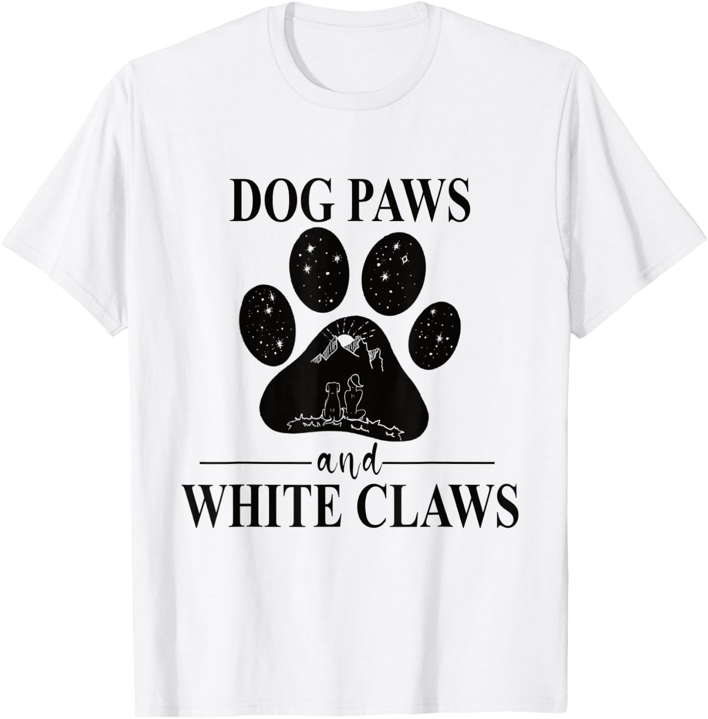 Dog Paws and White Claws - Dog Paw Mom Women Kids T-Shirt - T-Shirt | White