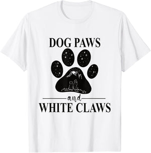 Dog Paws and White Claws - Dog Paw Mom Women Kids T-Shirt - T-Shirt | White
