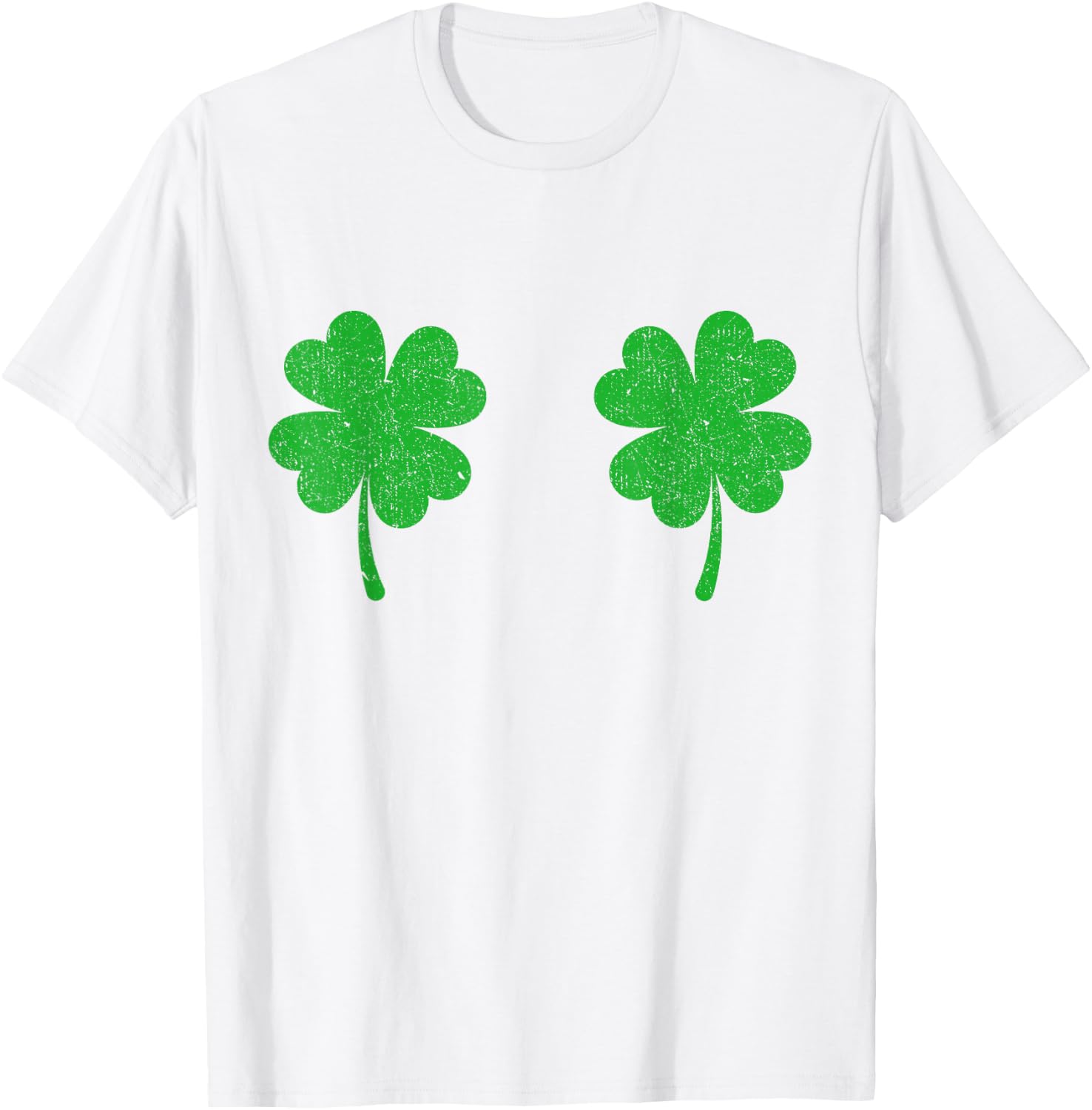 Shamrock Boobs Shirt Funny Irish Boobies St Patrick's Day T-Shirt - T-Shirt | White