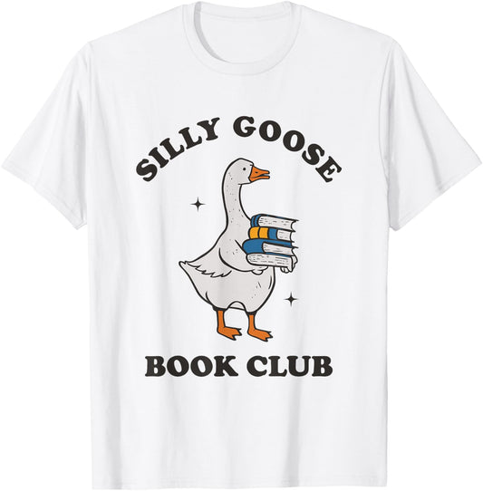 Silly Goose Book Club T-Shirt - T-Shirt | White