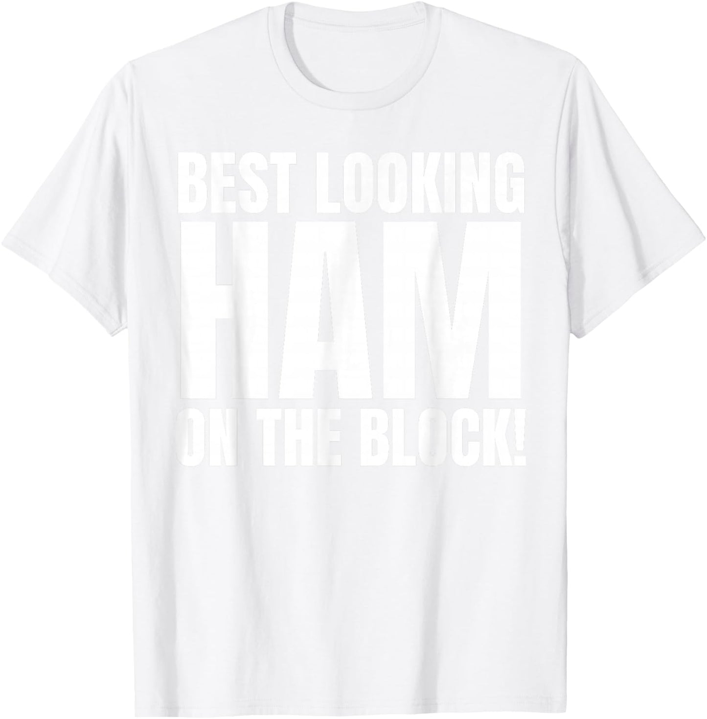 Humours Ham Outfits And Thanksgiving Costumes Funny - Men's Pink Short Sleeve Small Classic Fit - Halloween Fun T-Shirt - T-Shirt | White