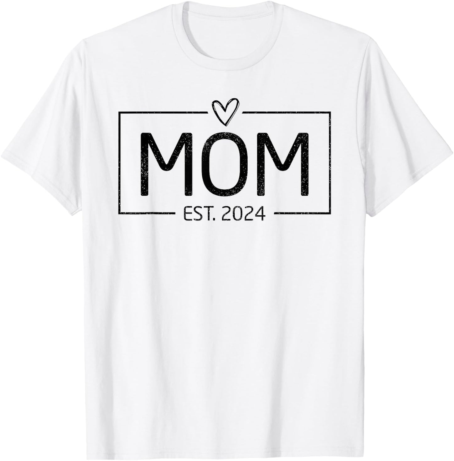 Mom Est. 2024 Expect Baby 2024, Mother 2024 New Mom 2024 T-Shirt - T-Shirt | White