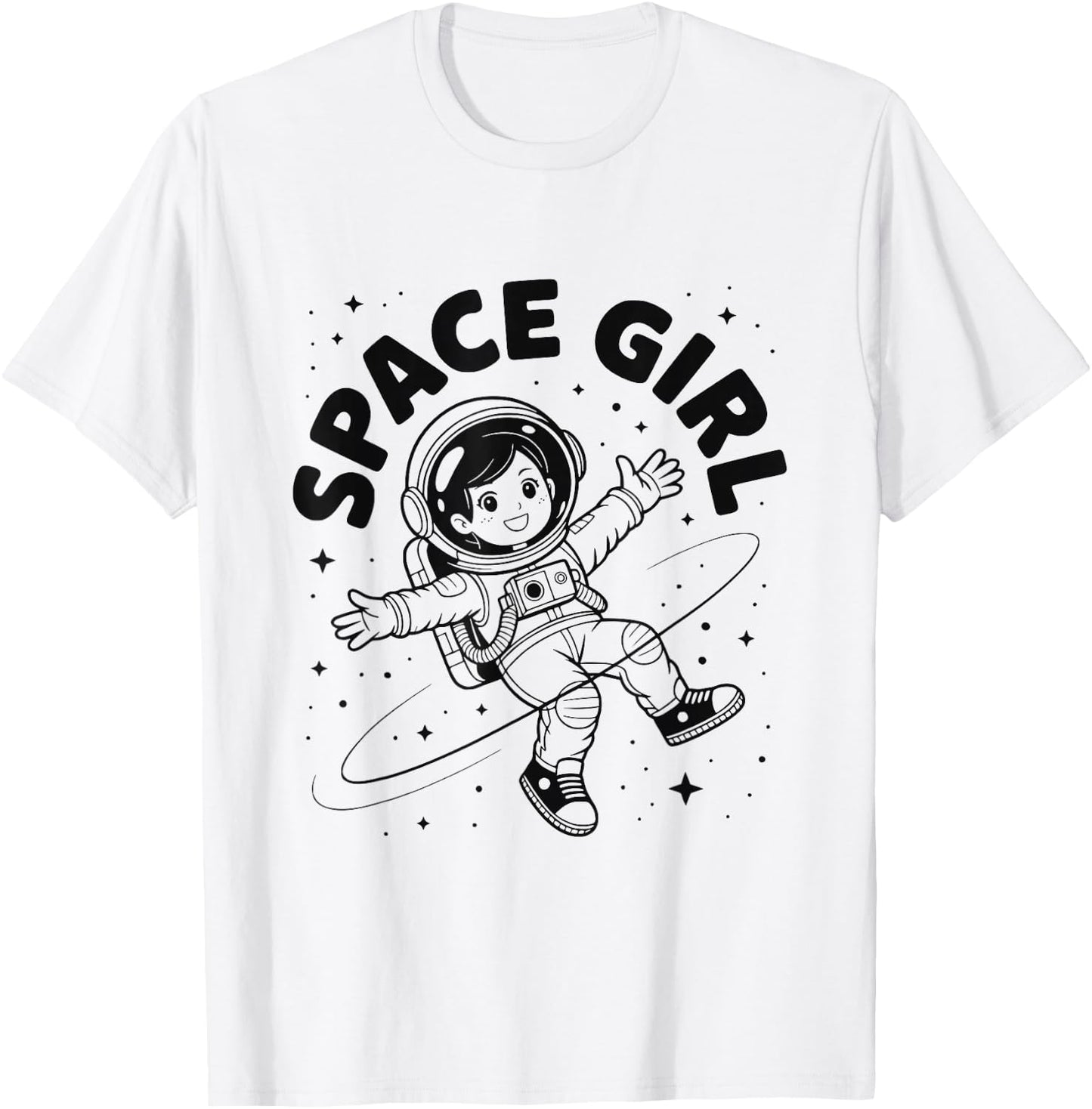 Funny Spaceman Space Girl Astronomy Astronauts T-Shirt - T-Shirt | White