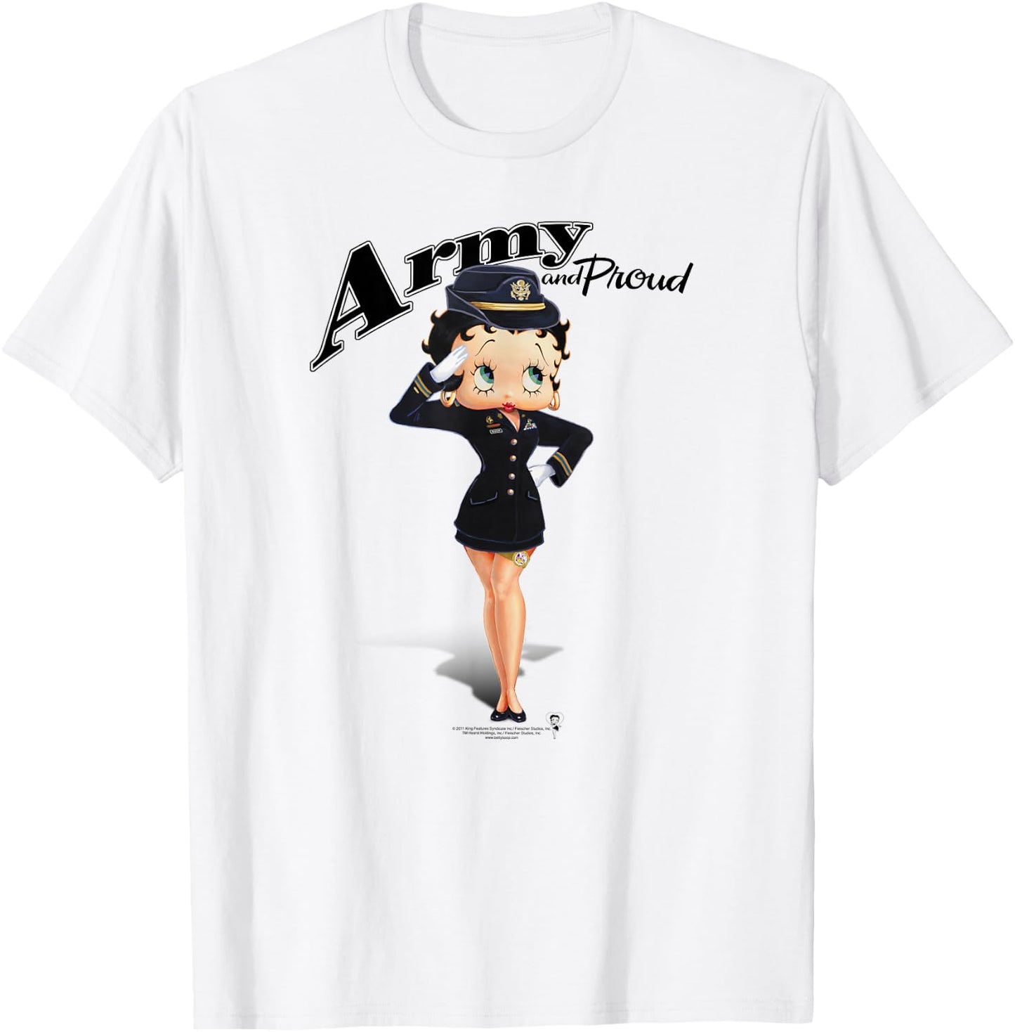 Betty Boop Army Boop T-Shirt - T-Shirt | White