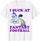 I Suck At Fantasy Football Unicorn With Rainbow Poop Pink T-Shirt - T-Shirt | White