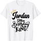 Jordan The Birthday King Happy Birthday Shirt Men Boys Teens T-Shirt - T-Shirt | White