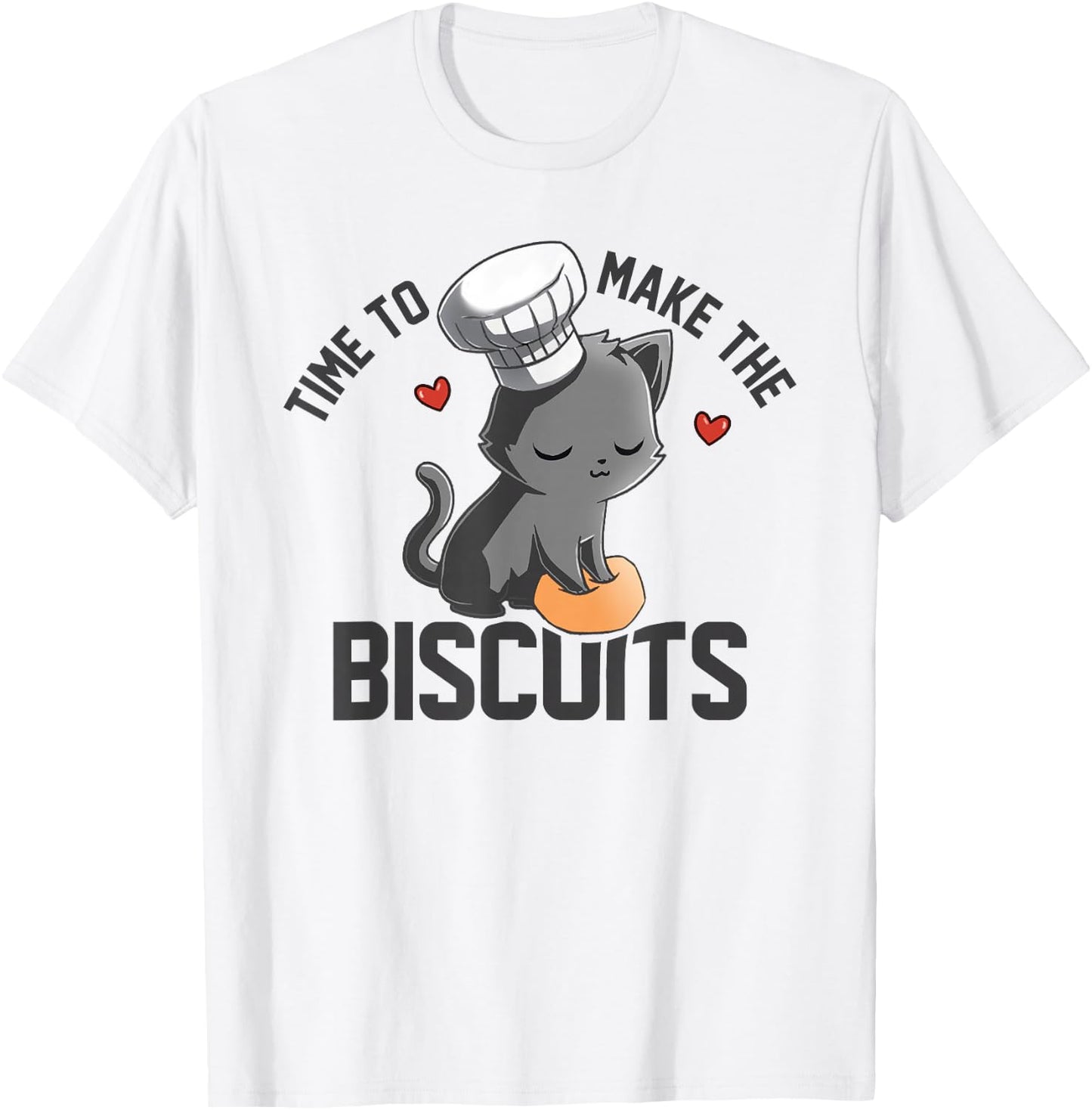 Time To Make The Biscuits Kneading Dough Kitten T-Shirt - T-Shirt | White