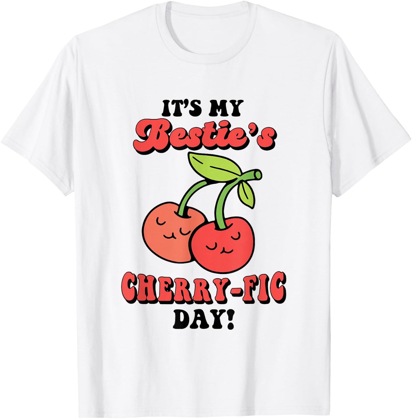 Cherry Birthday Greeting Fruit Lover Celebration Bday T-Shirt - T-Shirt | White