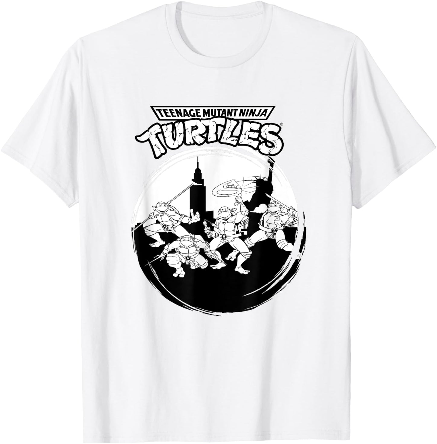 Mademark x Teenage Mutant Ninja Turtles - Original Teenage Mutant Ninja Turtles Black White New York T-Shirt - T-Shirt | White