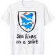 Cute Sea Lions On A T-Shirt - T-Shirt | White