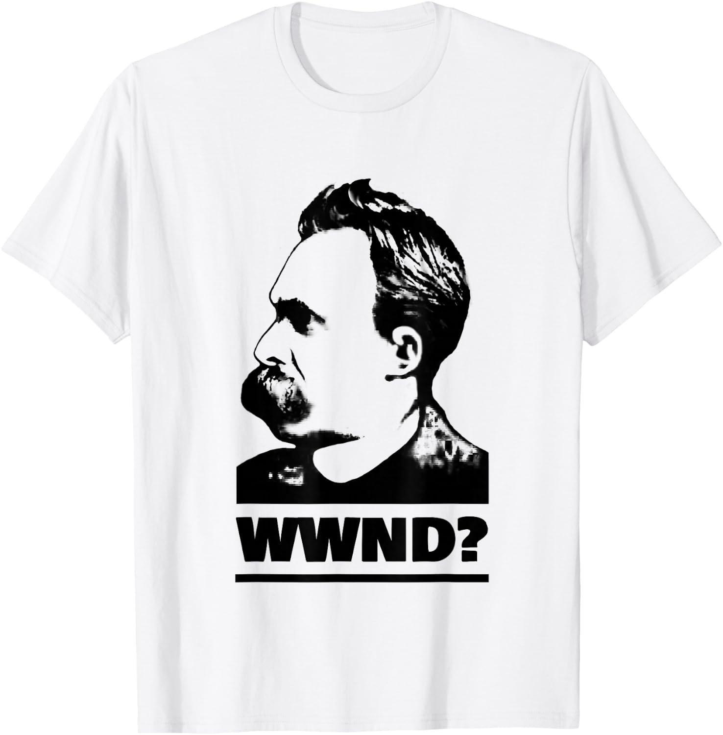 The Philosophy Shirt - What Would Nietzsche Do - Fun Philosopher Quote - Grey - X-Small - -Adult - Short Sleeve - - Classic Fit - Cotton 60%, Polyester 40% T-Shirt - T-Shirt | White