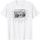 Retro Vintage 80s Boom Box Ghetto Blaster Radio Stack T-Shirt - T-Shirt | White