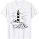 Lighthouse Seaside House Sailing Sea Beach Boating T-Shirt - T-Shirt | White