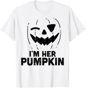 Im Her Pumpkin Matching Halloween Couples Him And Her Men T-Shirt - T-Shirt | White