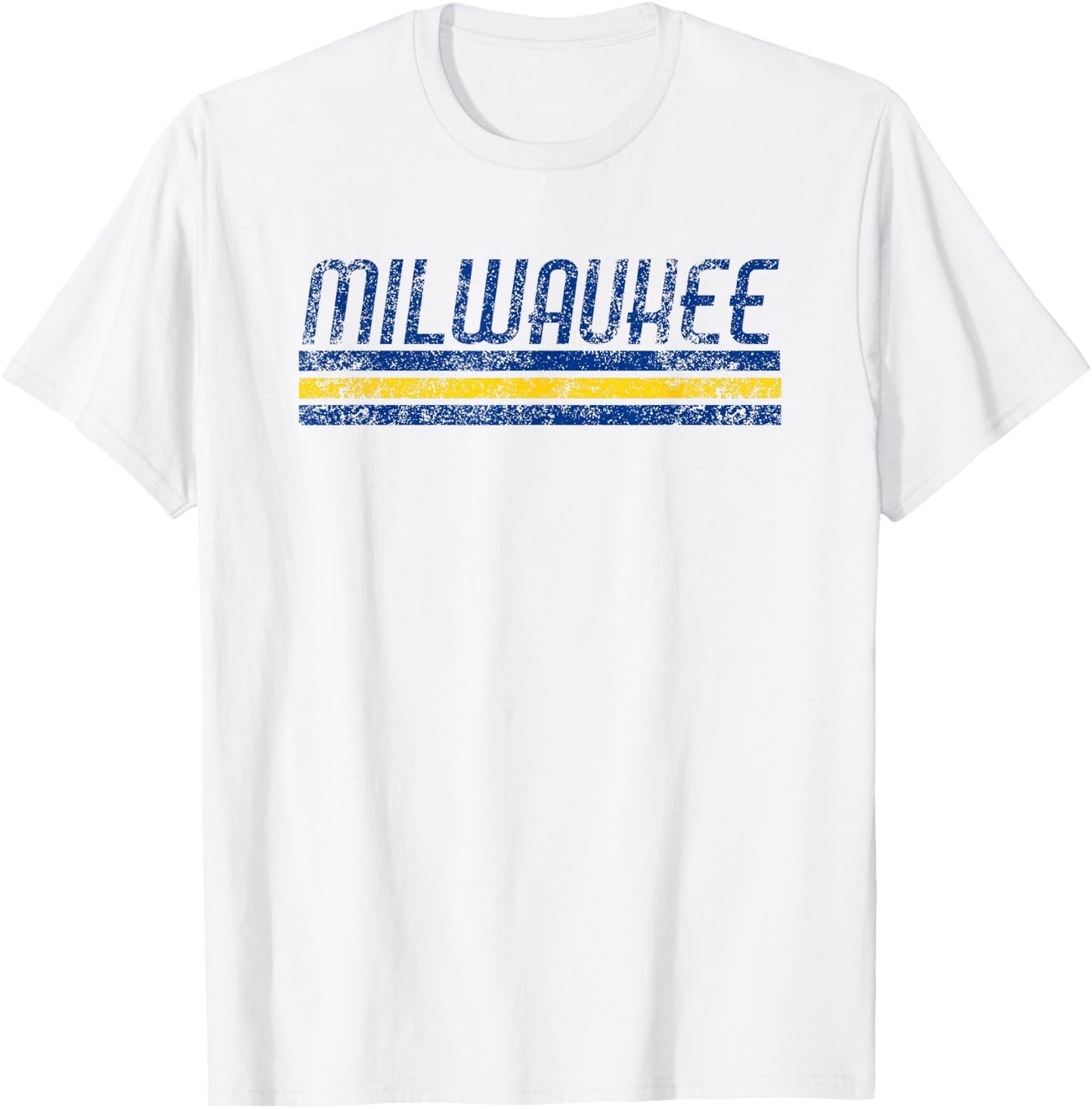 Milwaukee Wisconsin Retro Vintage Weathered Throwback T-Shirt - T-Shirt | White