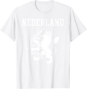 Holland Nederland Flag Dutch Lion Netherlands Pride T-Shirt - T-Shirt | White