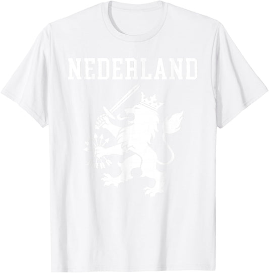 Holland Nederland Flag Dutch Lion Netherlands Pride T-Shirt - T-Shirt | White