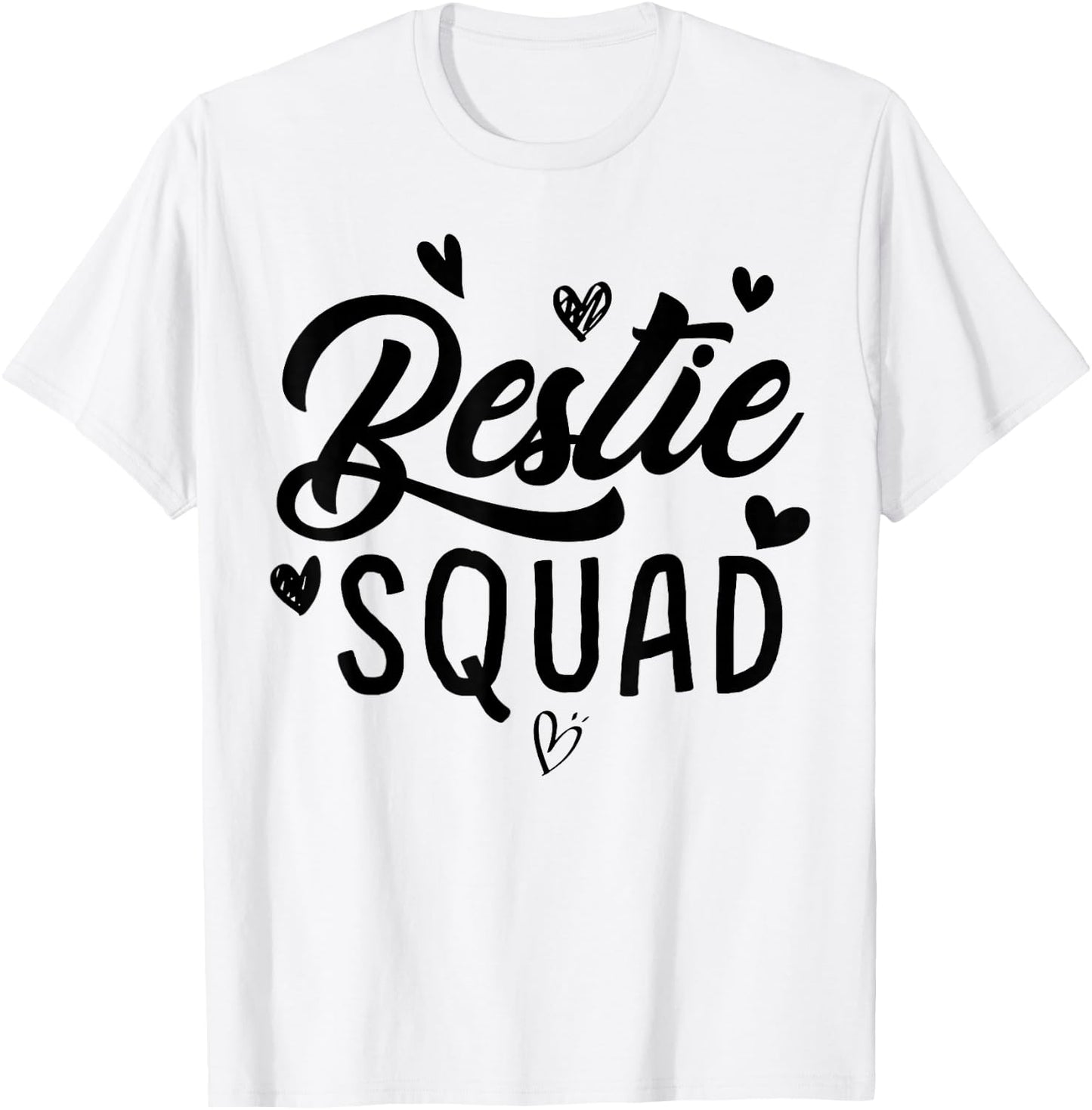 Bestie Squad Besties BFF Heart Matching Best Friends Hearts T-Shirt - T-Shirt | White