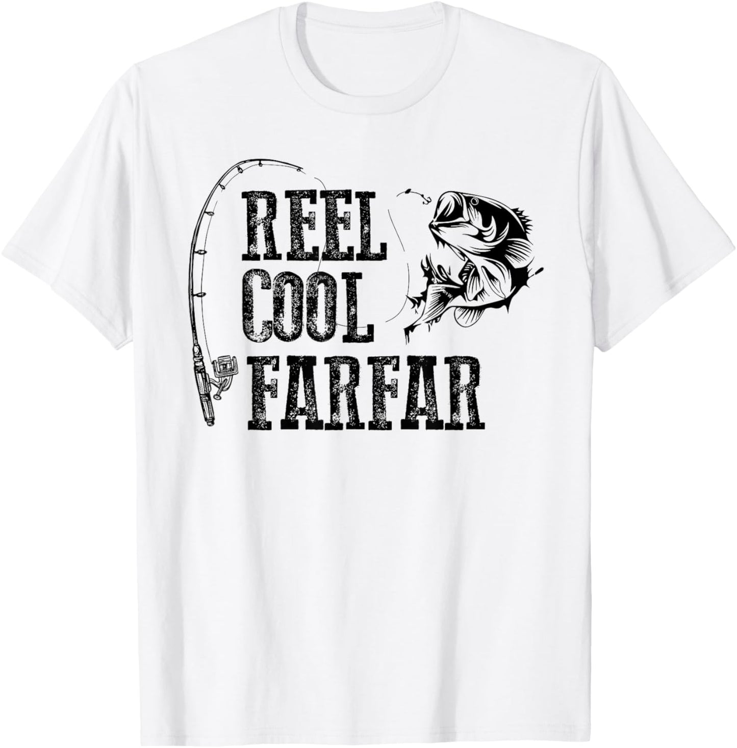 Farfar Fishing: Reel Cool Farfar Funny Gift T-Shirt - T-Shirt | White