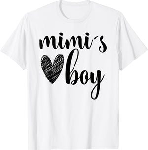 Funny Matching Mimi Boy for Grandma Whit Boy Mother's Day T-Shirt - T-Shirt | White