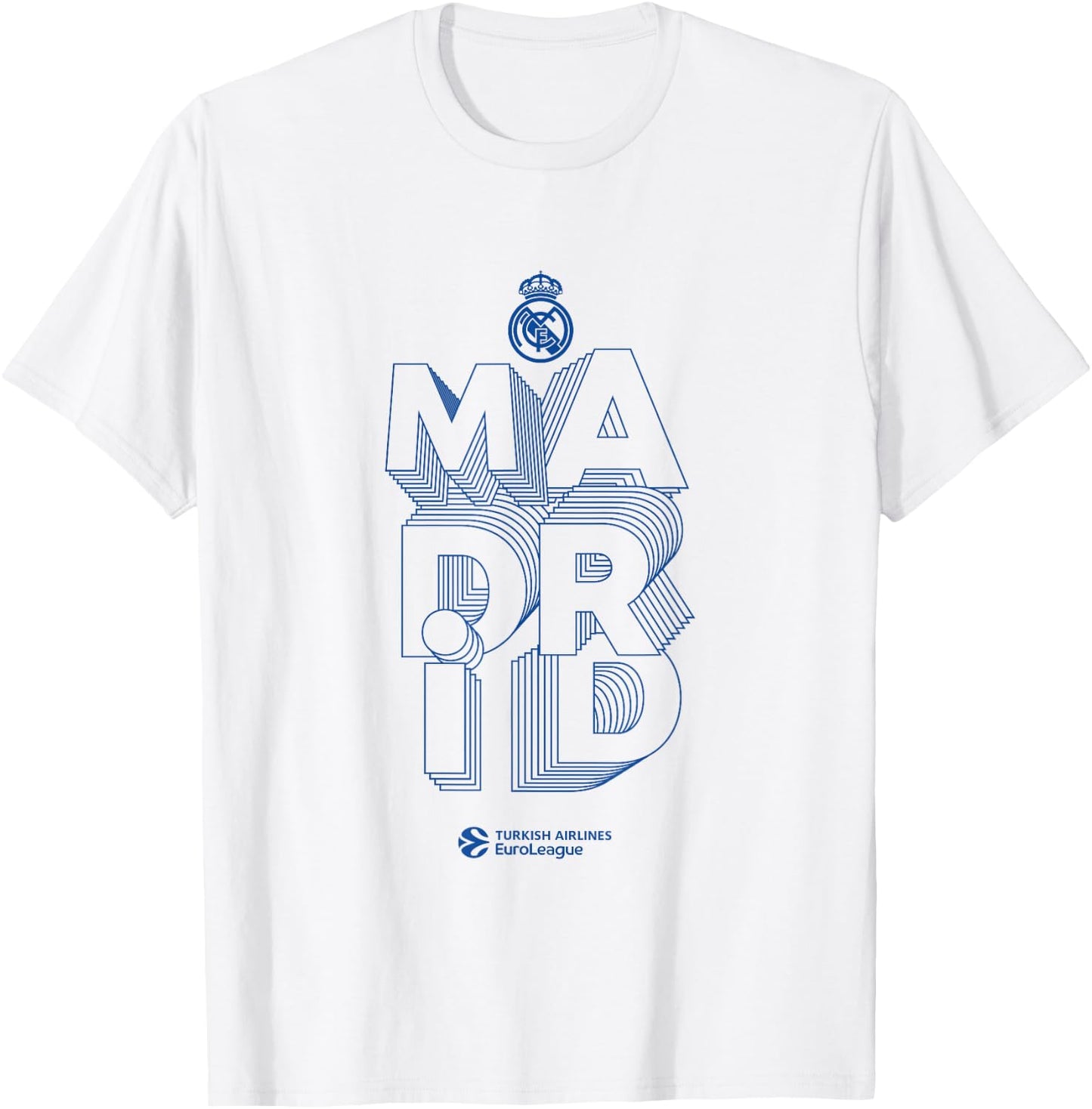 Real Madrid Collection Blue Logo T-Shirt - T-Shirt | White