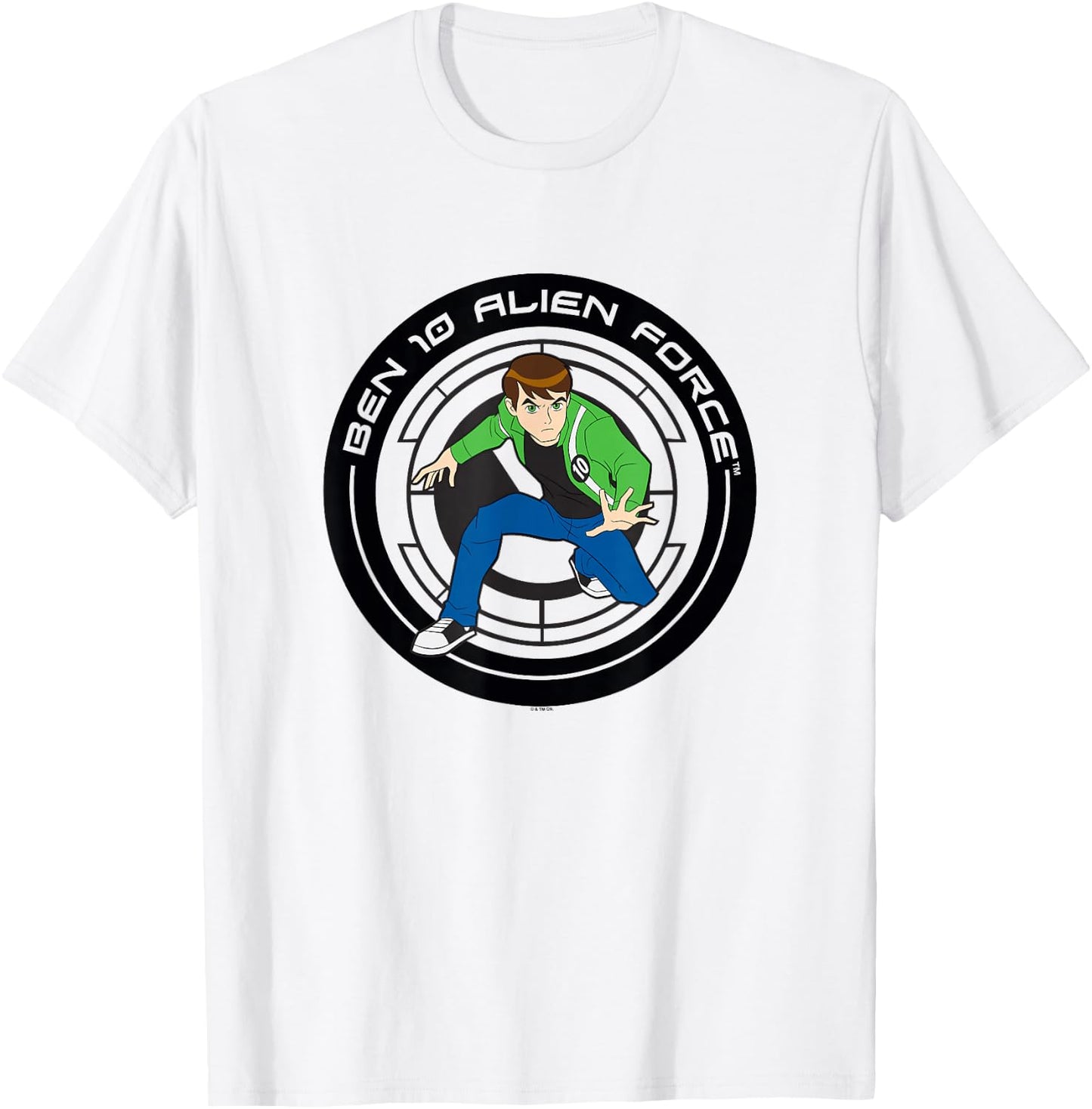 Ben 10: Alien Force Ben Tennyson Hero Pose Logo T-Shirt - T-Shirt | White