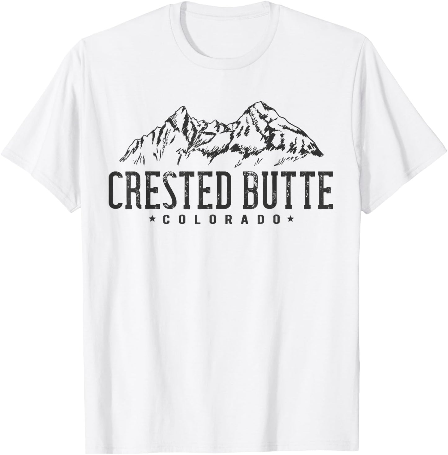 Crested Butte Mountain Colorado T-Shirt - T-Shirt | White