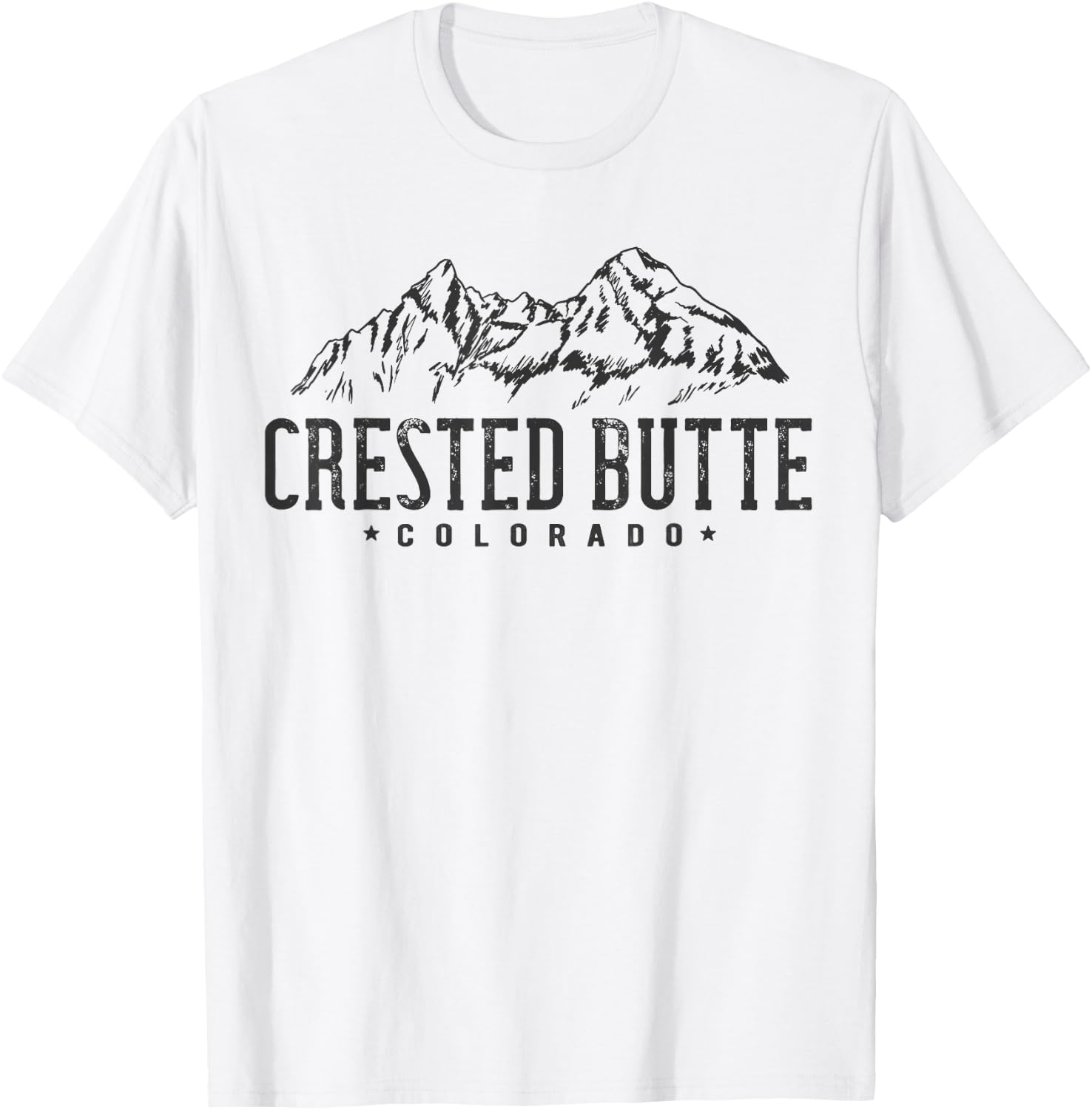 Crested Butte Mountain Colorado T-Shirt - T-Shirt | White