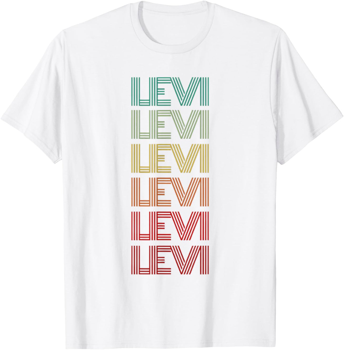 First Name LEVI Boy Retro Personalized Birthday Father Son T-Shirt - T-Shirt | White
