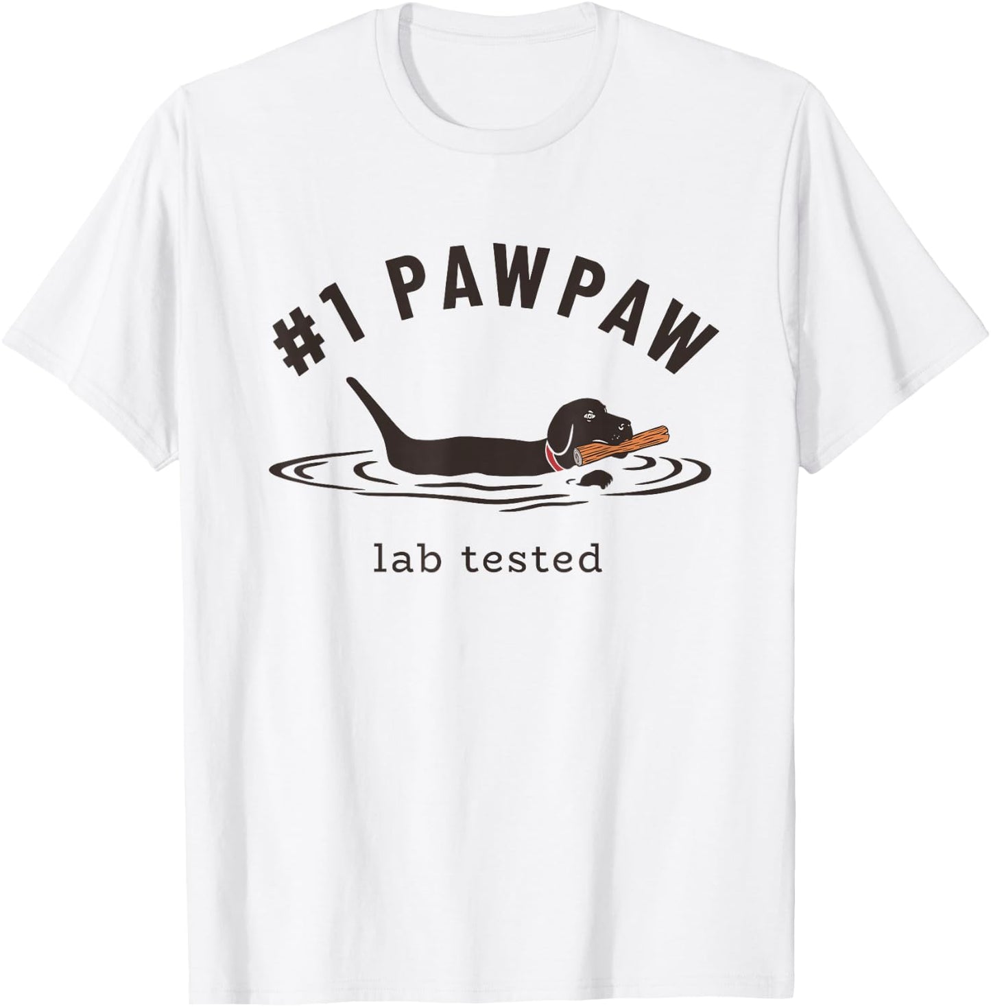 Black Lab #1 PawPaw - Labrador Retriever Owner Grandpa T-Shirt - T-Shirt | White