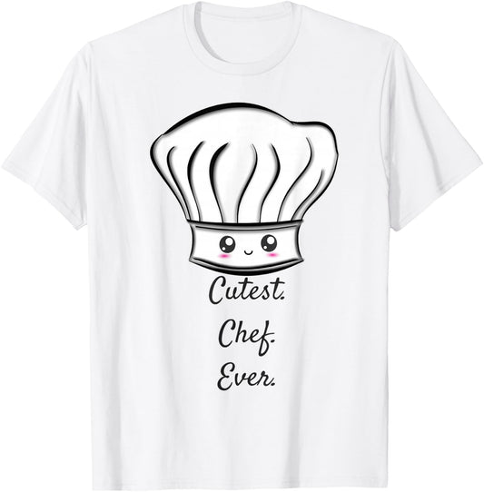 Chef T Shirt Cute World's Best Cutest Baker Cooking Ever T-Shirt - T-Shirt | White