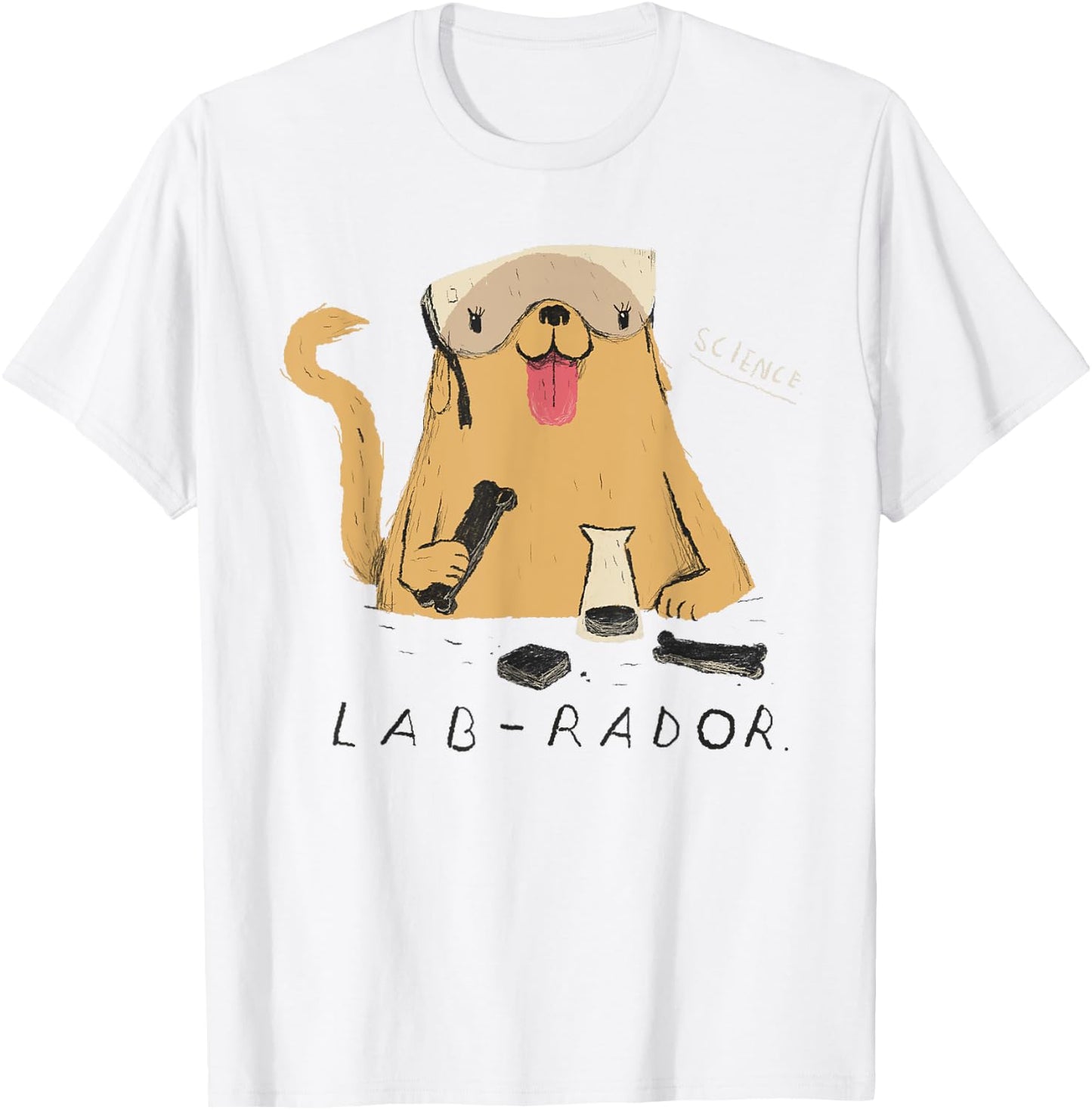Lab-rador Labrador / Science Dog T-Shirt - T-Shirt | White