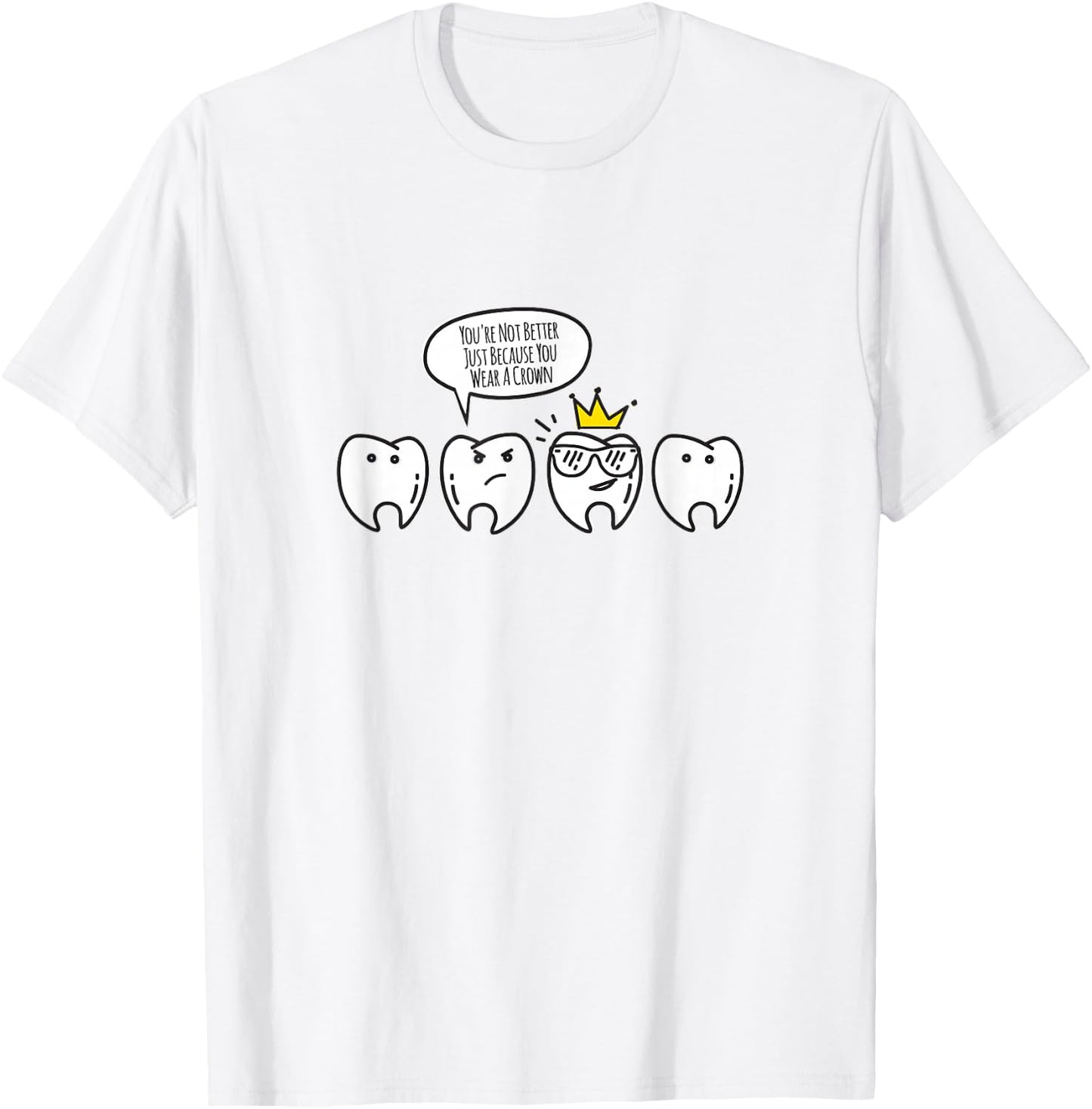 Funny Dental Hygienist Gifts Shirt Molarch Crown Dental T-Shirt - T-Shirt | White