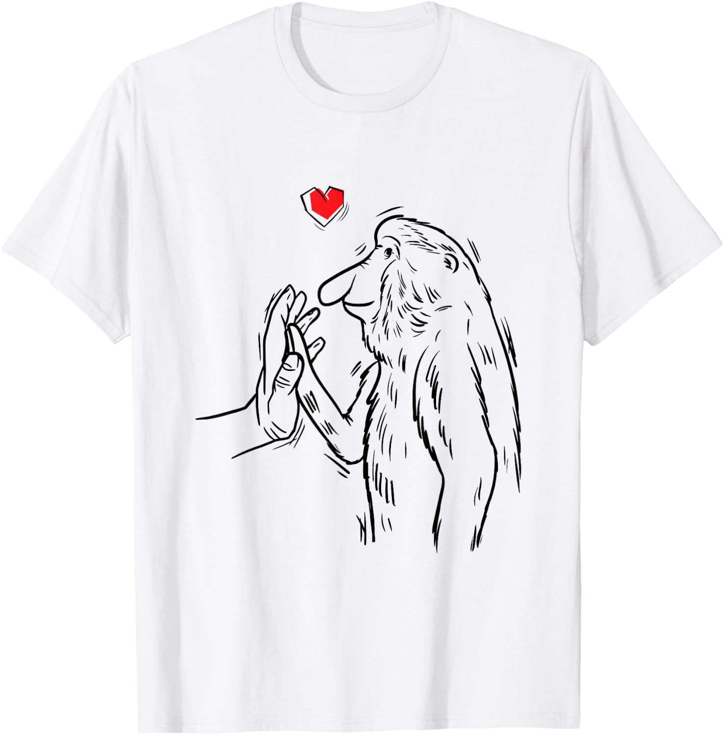 Malaffealuv Proboscis Monkey Long-Nosed Monkey -Adults , Grey, Small, Short Sleeve T-Shirt - T-Shirt | White