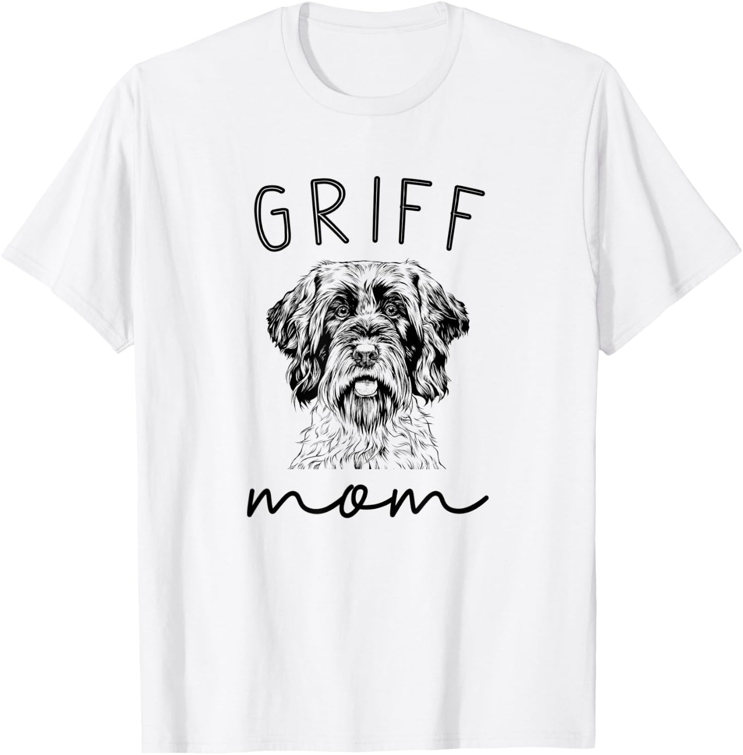Griff Mom Wirehaired Pointing Griffon Dog Mother T-Shirt - T-Shirt | White
