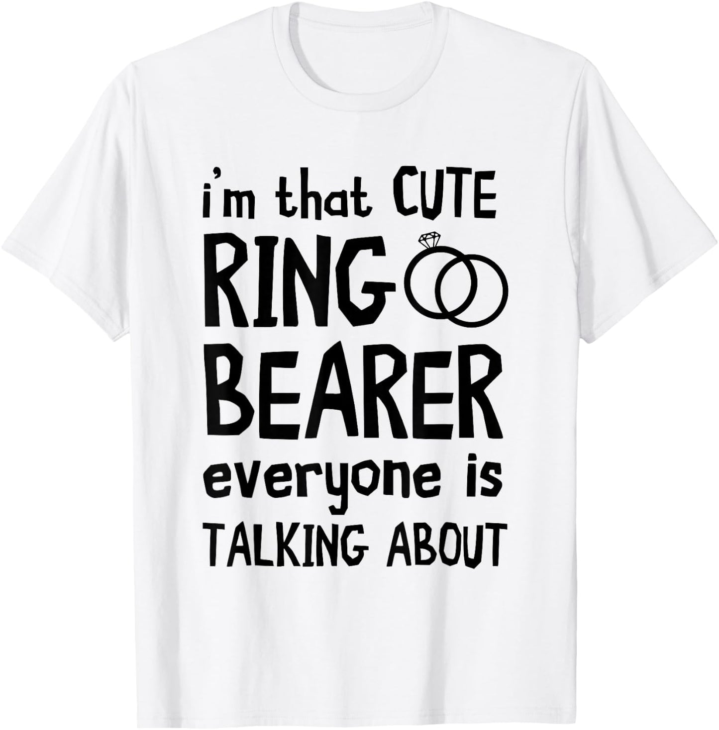 Ring Bearer I'm That Cute Wedding Party Security Ring T-Shirt - T-Shirt | White