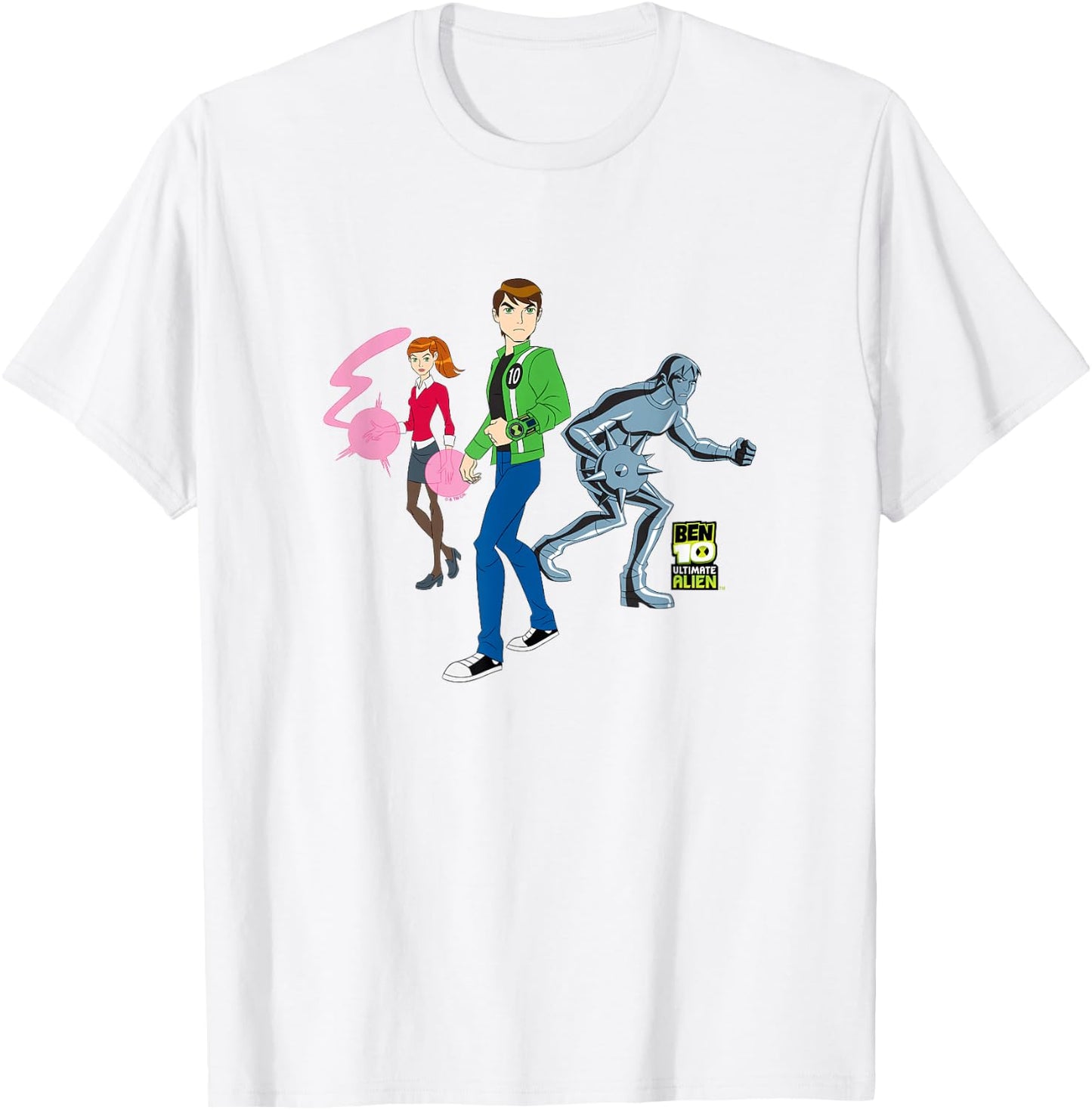 Ben 10 Ultimate Alien: Cosmic Destruction Ben Gwen & Kevin T-Shirt - T-Shirt | White