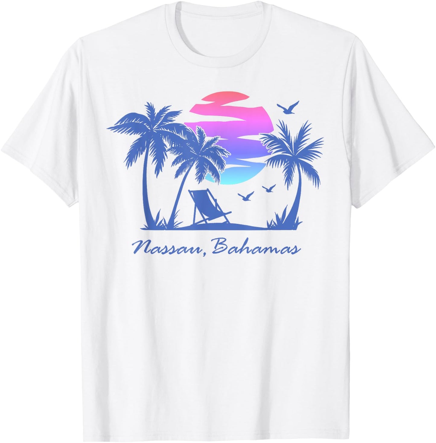 NASSAU BAHAMAS Beach Vacation Spring Break Honeymoon Retro T-Shirt - T-Shirt | White