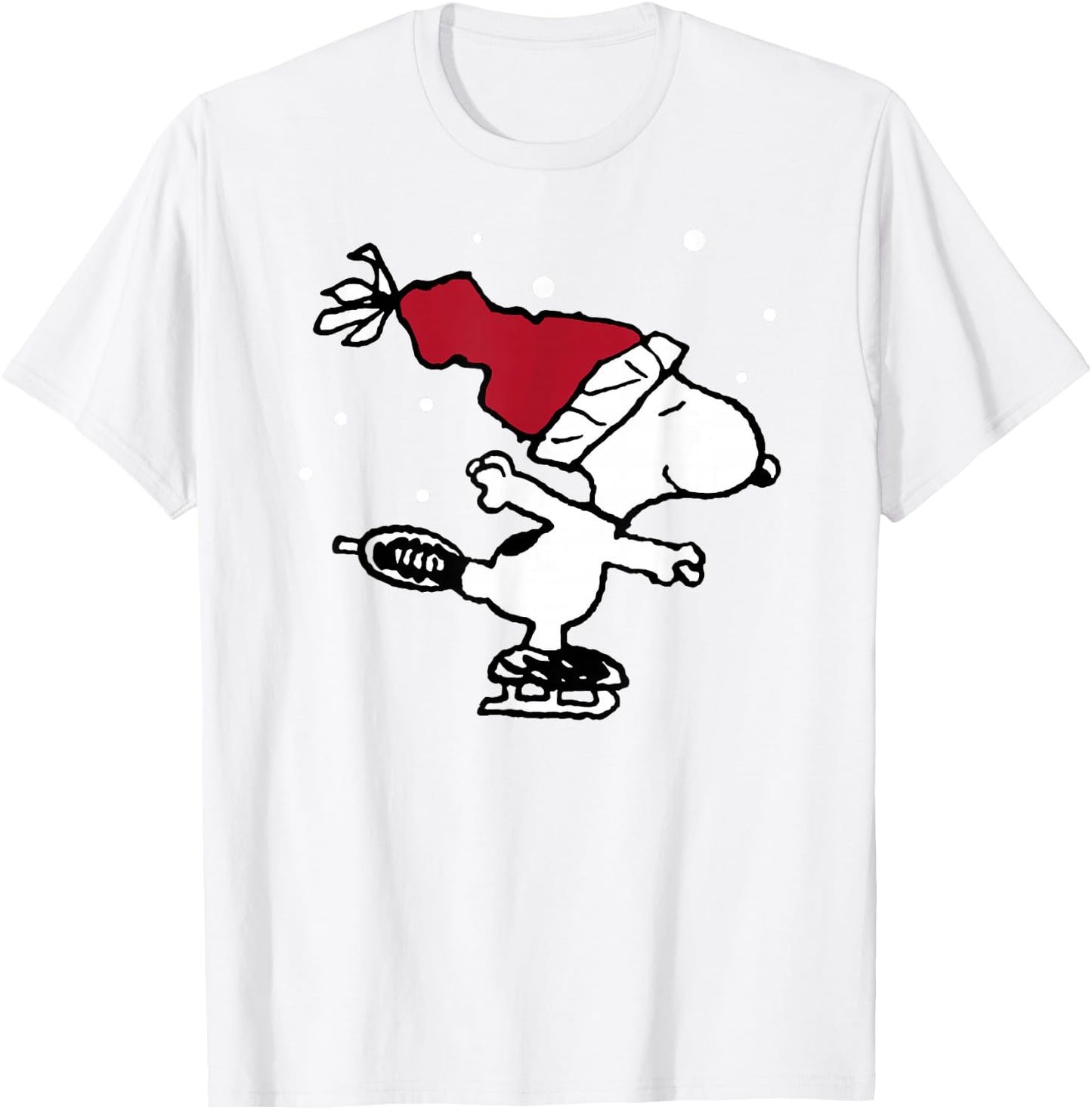 Peanuts Snoopy Skate Holiday T-Shirt - T-Shirt | White