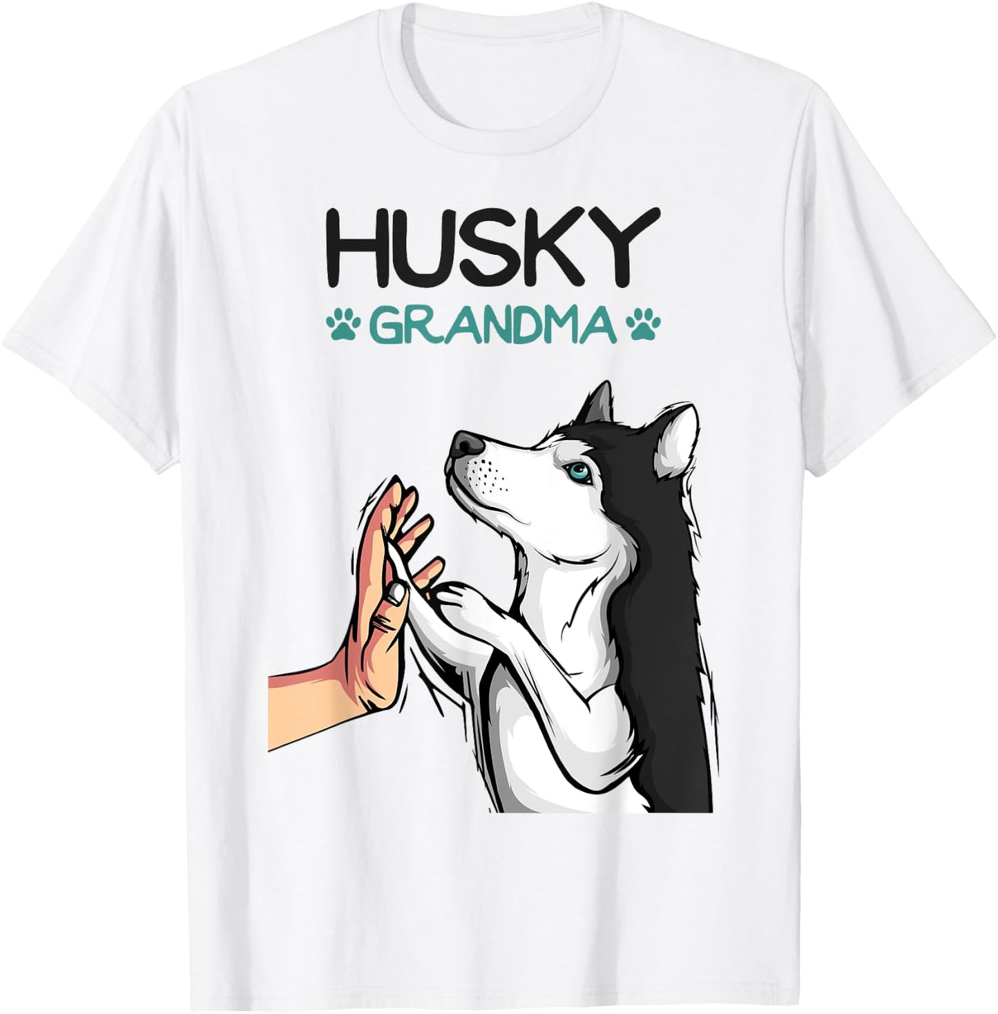 Husky Grandma Dog Mom Lover Women T-Shirt - T-Shirt | White