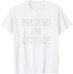Lazy Halloween Costume Shirt Pretend I'm Lettuce Gift T-Shirt - T-Shirt | White