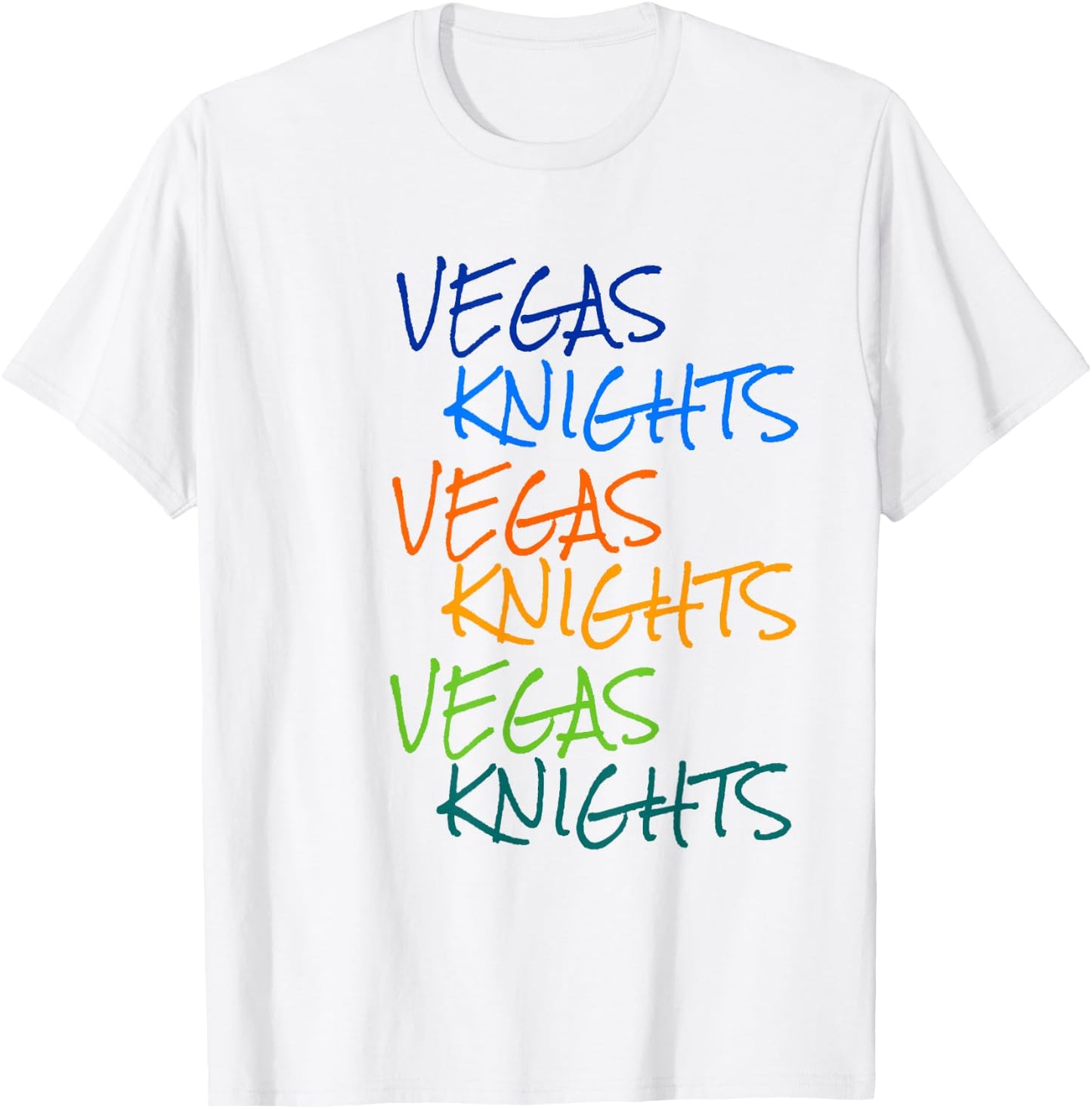 Vegas Knights VGK Colorful Rainbow /Youth T-Shirt - T-Shirt | White