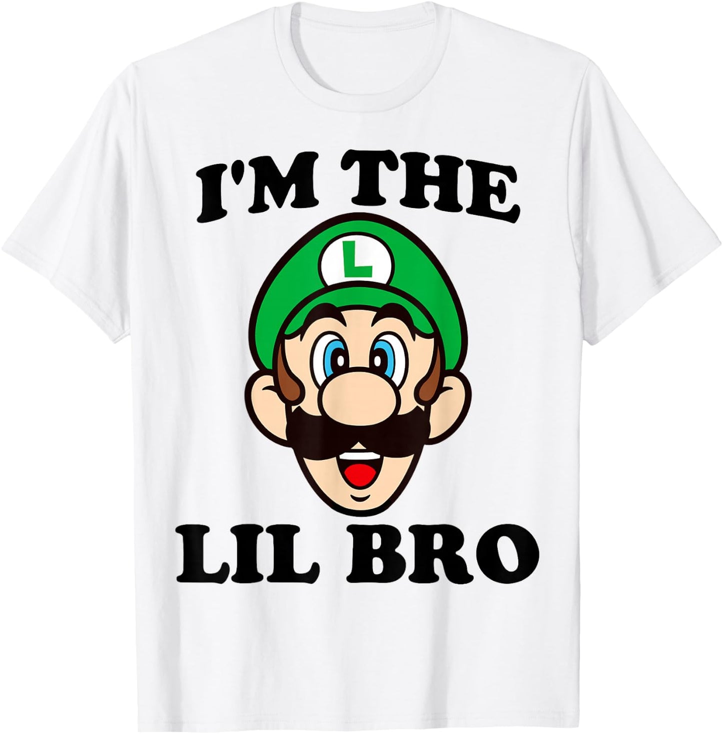 Super Mario Luigi I'm The Lil Bro Portrait T-Shirt - T-Shirt | White